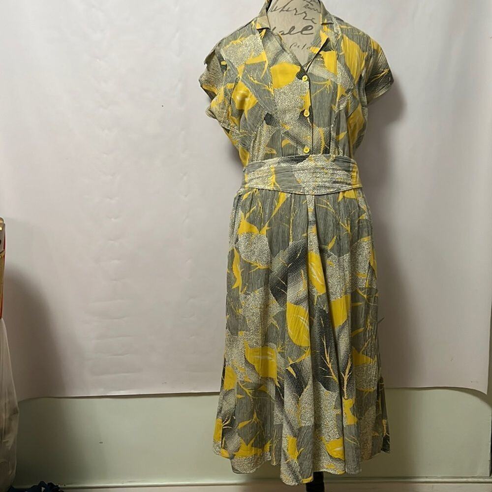TILBER COTTON SLEEVELESS FIT & FLARE DRESS SIZE US 12 EU 42